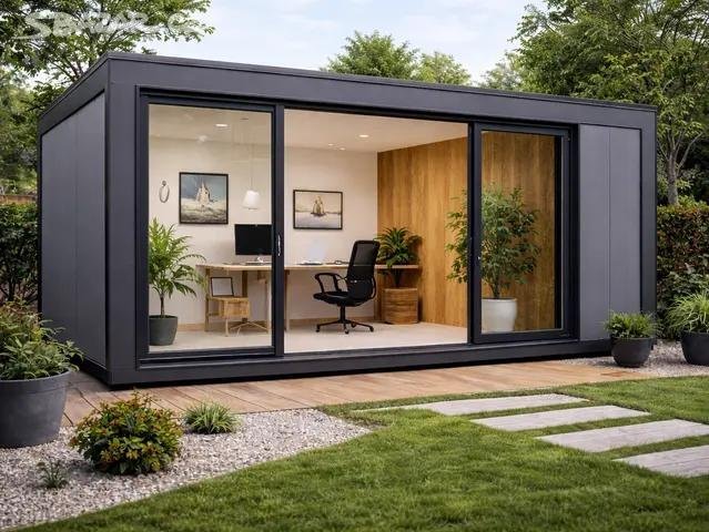 Geïsoleerd Tuinkantoor 6x3m – Prefab Kantoorunit - Praktijkruimte